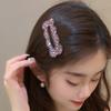 Onda pedrería pasador para flequillo clip para el cabello lateral simple para mujer clip para la parte posterior de la cabeza clip para el cabello accesorio para la cabeza