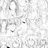 Oc peinado bidimensional referencia dibujo de cabello dibujo de personaje tutorial dibujo de tablero blanco y negro plantilla de práctica pegatina de práctica