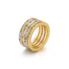 Joyería de fábrica al por mayor comercio exterior suministro Europa y Estados Unidos tendencia clásica anillo de mujer de cuatro filas de circón se puede emitir