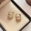 Pendientes Super Brillantes de Diamantes de Zirconia Estilo Coreano y Japonés, Pinzas para Orejas de Bola de Diamante con Diseño de Nicho, Pendientes Elegantes Versátiles Simples de Moda Tendencia