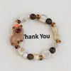 Pulsera de Cerámica de Jingdezhen, Regalo de Estilo Chino Tradicional, Tejida a Mano, Fresca y Versátil para Niñas, Nueva Pulsera de Hilo de Cerámica Estilo Chino