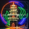 Design de poste de luz, arco de cinco estrelas, luzes decorativas de feriado, postes de luz decorativos, luzes decorativas de travessia de rua, lanternas de beira de rua