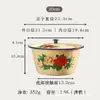 Balanza de esmalte tazón para pastel de fresa tazón para manteca tazón amarillo y tazón para relleno de dumplings tazón de sopa de esmalte con tapa venta al por mayor