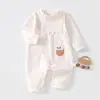 Novo macacão de bebê para meninas, roupas de bebê 100% algodão, macacão de bebê sem costura Classe A para recém-nascidos