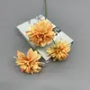 Ramo de Dalias Fantasía Transfronterizo Flor Artificial Tallo Único 3 Cabezas Flor Falsa Material Floral de Boda Decoración de Fondo de Boda Flor