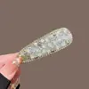 Pasador de Cristal de Alta Gama Estilo Francés con Brillantes Pedrería, Nuevo Modelo 2026, Elegante Pinza Bb para Mujer, Accesorio para el Cabello para Flequillo Lateral