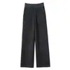 Calça de Cashmere Estreita de Pernas Largas 2026 Outono e Inverno Nova Feminina de Cintura Alta Fluida Casual Cor Sólida Elegante Quente de Pernas Retas