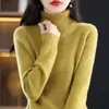 Suministro Directo de Fábrica Suéter de Cuello Alto con Mangas Raglán para Mujer Suéter de Punto Básico Estilo Coreano Suéter de Punto Exterior Holgado Otoño e Invierno