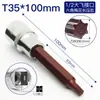 1/2 Chave de Catraca Grande T55 2527 Chave Hexagonal T40 Torx T20 Ferramenta 45 Estrias 30 Soquete Bit 50