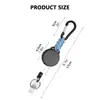 Cuerda Trenzada Colorida Hebilla de Bloqueo Resistente Extractor Redondo Retráctil Cable de Acero Llavero Negro Hebilla de Fácil Extracción