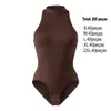Body Moldeador sin Mangas para Mujer, Pieza Única de Ropa Interior con Cuello Redondo y Cierre de Broches de 3 Filas en la Entrepierna, Estilo Tanga, Usable como Top o Capa Base, 3 Colores, S/M/L/XL2XL