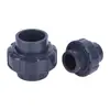 Conexão de União Plástica Química Grau Industrial para Tubo de Abastecimento de Água Conector Rápido Cinza Escuro União UPVC Industrial