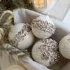 Nuevas Bolas de Navidad de Espuma con Purpurina y Lentejuelas, Adornos para Árbol de Navidad, Bolas Colgantes Crackle, Decoraciones Colgantes Decorativas