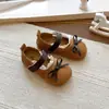 Sapatos Pequenos de Couro para Meninas Primavera e Outono Novos Sapatos de Princesa para Bebês e Crianças Pequenas Sapatos Simples de Renda para Meninas Versáteis