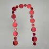 Decoração de cortina de casamento com lantejoulas douradas e prateadas, luzes de corda de casamento 5cm Natal 3cm flor redonda colorida brilhante