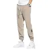 Calça de veludo cotelê grossa com forro de fleece para outono e inverno, calça esportiva casual solta da moda, calça combinável para homens