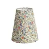 Pantalla de Lino Plisado Pastoral Floral Retro para Lámpara de Piso Colgante de Mesita de Noche de Dormitorio Hotel Accesorios