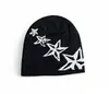Gorros de Punto de Moda con Estrella Transfronterizos al por Mayor para Hombres y Mujeres, Gorros Cálidos para Exteriores de Otoño e Invierno, Gorros para Clima Frío Y2K Europeos y Americanos