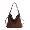 Bolso de Mano Casual Retro con Textura Mate para Mujer Principios de Otoño Gran Capacidad Versátil Multiusos Mochila de Viaje Bolso Cruzado