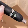 Anel de pérola com gota de óleo de zircônia em formato de estrela, luxo leve, sensação de alta qualidade, design aberto simples para o dedo indicador, joia única e de nicho para mulheres