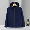 521 Nueva Chaqueta de Malla Fina de Color Sólido para Exteriores de una Sola Capa Impermeable Transpirable Cortavientos Cálida Ropa de Trabajo Abrigo