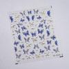 Tensor Nuevo Estilo Chino Azul Fresco Plateado Mariposa Pegatinas para Uñas M661 Lujo Ligero Metálico Mariposa Pegatinas para Uñas
