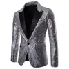 Vestido de desempenho europeu e americano Terno de lantejoulas douradas Terno coreano Boate Anfitrião masculino MC Studio Coat Spot Batch