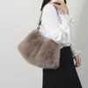 Bolso de Axila Nuevo de Imitación de Visón para Otoño e Invierno, Bolso de Felpa de Moda y Versátil, Bolso de Hombro, Bolso de Mano de Gama Alta, Bolso de Felpa