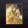 Pintura Thangka Dorada de Color al por Mayor Núcleo Zorro de Nueve Colas Hada Zorro Zakiram Vida Pasada y Vida Presente Thangka con Dorado Espolvoreado Tarjeta de Lienzo Núcleo