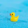 Figurita de patito amarillo, adorno para terrario de musgo, diorama en miniatura, accesorio decorativo creativo, artesanía de resina