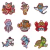 Patches bordados de animais marinhos de inverno, patches para costurar ou colar com ferro, 9 estilos fofos e adoráveis para roupas, mochilas e cadernos