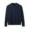 Camiseta interior de punto de cachemira, moderna y apropiada para negocios, suave y cómoda, nuevo estilo otoño/invierno, corte holgado, diseño elegante para hombre