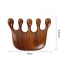 Peine Meridiano Madera de Sándalo Negro Masaje Multifuncional Drenaje Linfático del Cuello Peine de Cinco Dedos Antiestático Caída del Cabello Terapia Capilar Dientes Anchos