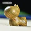 Hipopótamo de Sândalo Verde Pequenos Enfeites Escultura em Madeira Animal Fofo Mini Madeira Desenho Animado Brinquedo Peça de Mão Presente de Aniversário