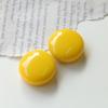 Zhentu 29mm Coreano Versátil Colorido 3D Plano Redondo Bola DIY Resina Accesorios para Pendientes, Pinzas para el Cabello y Materiales para Fundas de Teléfono