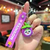 Llavero de dibujos animados con forma de fruta linda, figura de goma blanda de fresa y sandía, colgante creativo para mochila de estudiante, pequeño accesorio