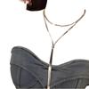 Collar extraíble para mujer, diseño lujoso y ligero, cadena de hueso de serpiente de alta gama, cadena de cuello sencilla que combina con todo, cadena larga de lana.