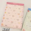 Popular libreta rasgable con temática de ositos lindos, alto atractivo estético, páginas a todo color, lindo bloc de notas, libreta rayada para registro de asistencia de estudiantes
