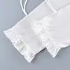 2026 exclusivo transfronterizo conjunto de dos piezas de ropa de casa europea y americana con cordones volantes manga larga pantalón largo pijamas de satén de seda helada para mujer