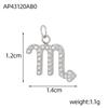 Amazon Caliente Doce Constelaciones DIY Acero Inoxidable Europeo y Americano Lujo Ligero Simple Moda Micro Diamante Accesorios Al Por Mayor