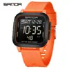 Reloj de Senderismo Sanda para Jóvenes de Secundaria y Preparatoria, Reloj de Pulsera Multifuncional con Repetición, Reloj Electrónico Deportivo Impermeable con Alarma