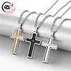 Fábrica de Origen Joyería de Nicho Collar Hecho a Mano Lujo Ligero Collar para Hombre Acero Inoxidable Cruz Giratoria Accesorios de Joyería