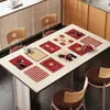 Mantel de cuero Año Nuevo del Caballo, impermeable y a prueba de aceite, mantel de mesa para comedor sin lavado, protector de mesa festivo rojo engrosado resistente al calor