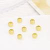 Cuentas Cuadradas Cortadas de Oro Real 18K Chapadas en Cobre Color Dorado 14K Conservación Cuadradas Redondas Agujero Grande Pulsera DIY con Cuentas Hecha a Mano