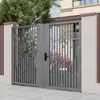 Puerta de hierro forjado para patio de villa exterior, apertura simple o doble, puerta de valla para hogar y áreas rurales, puerta de entrada para jardines y patios.