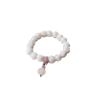 Pulsera de Cristal Morado Estilo Nuevo Montaña al Atardecer para Mujer, Estilo Minimalista de Vaina de Loto, Realza el Cutis, Joyería Hecha a Mano, Pulsera Despertar del León de Fluorita con Cuentas, Venta Caliente