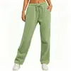 Pantalones deportivos transfronterizos para mujer, pantalones anchos holgados, pantalones casuales anchos con forro polar de otoño e invierno, cordón versátil de moda, pantalones largos, talla europea