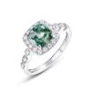 Anillo transfronterizo nuevo personalizado de ágata de planta de agua natural para mujer plata S925 totalmente engastado 5A circonio anillo de dedo europeo y americano lujo ligero elegante