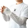 Mangas Refrigerantes Anti-UV de Seda Helada de Verano, Guantes de Protección Solar para Mujeres, Protectores de Brazo para Hombres, Mangas de Protección UV, Mangas de Hielo con Tiras Reflectantes para Mujeres