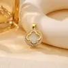 Colgante de Piedra Ojo de Gato Colorido Estilo Ins Chapado en Oro Trébol de Cuatro Hojas Planeta Mariposa Dijes Joyería Accesorios DIY Exclusivamente para Ventas Transfronterizas